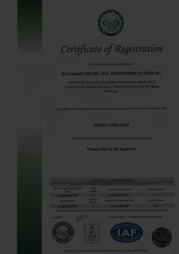 Official Announcement: KH Datagate Authorized as a Licensed SOC Service Provider by NACSA